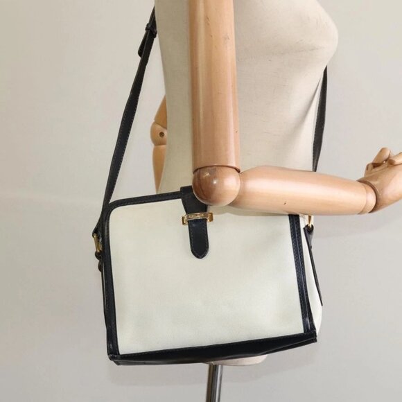 CELINE Shoulder Bag Leather White Auth BA829 - Picture 14 of 16